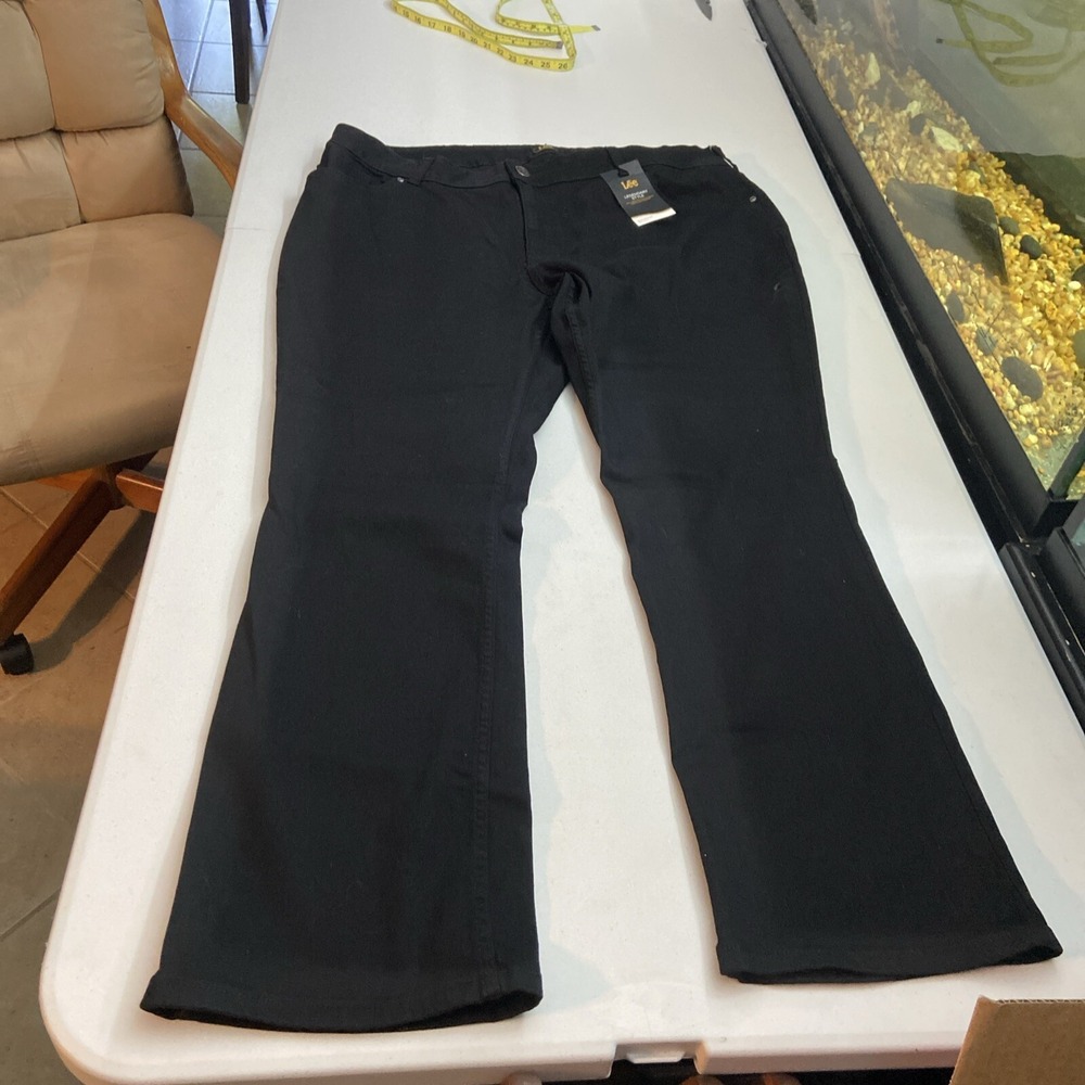 Lee Plus Legendary Style Jeans 22w Black Womens Inseam 31